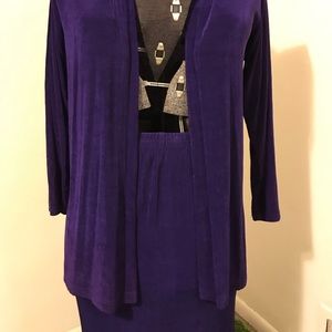 Jensen TravelWear by Jacqueline Cardigan Skirt Set